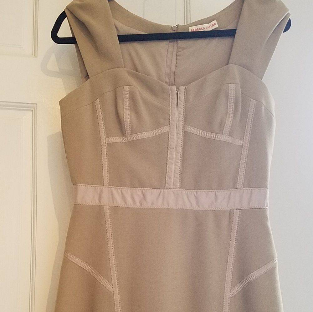 Tan fitted dress